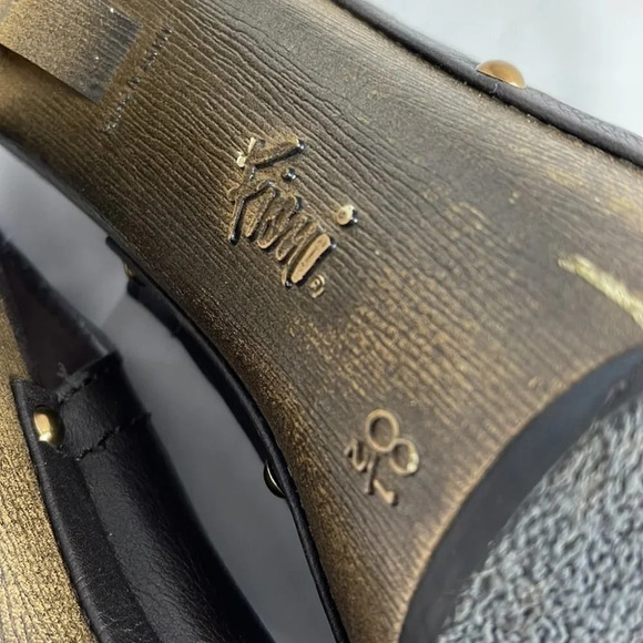 FIONI Slingback Platform Heels Brown Boho Vegan Leather Studded Peep Toe 8.5 - Picture 10 of 12